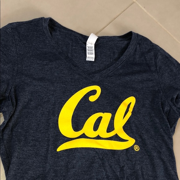 V neck cap sleeve Cal T shirt - Picture 2 of 6